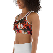 Load image into Gallery viewer, Shades of Red Sports Bra.