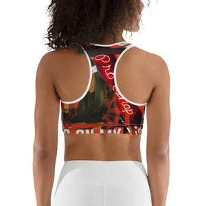 Shades of Red Sports Bra.
