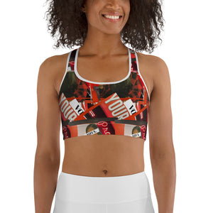 Shades of Red Sports Bra.