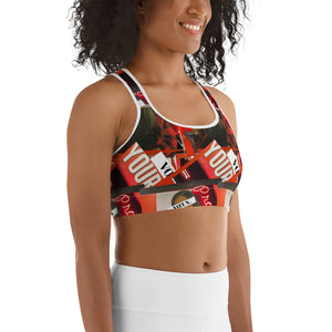 Shades of Red Sports Bra.